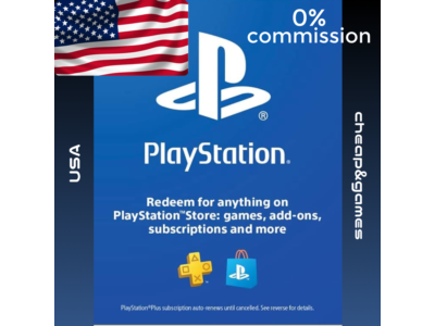 🔑 Карты пополнения 🔥 PlayStation USA ⚡ PS US Лучшая