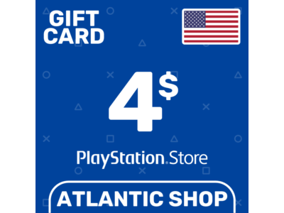 ⭐️Карта Пополнения PSN 4$ (USD) США