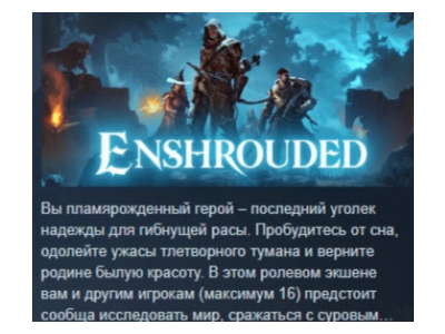 Enshrouded АВТОДОСТАВКА STEAM GIFT РОССИЯ
