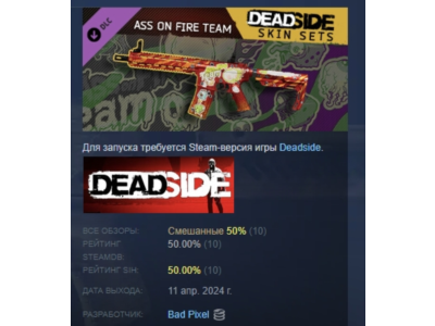 Deadside "Ass on Fire Team" Skin Set 💎DLC STEAM RUSSIA