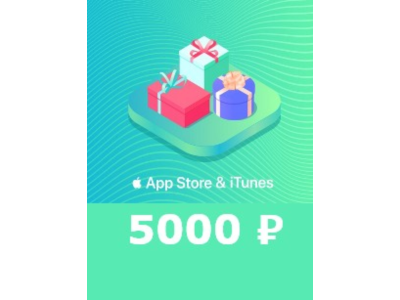 5000 руб AppStore iTunes подарочная карта пополненияRUR