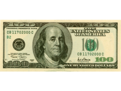 Scanned images of American dollars