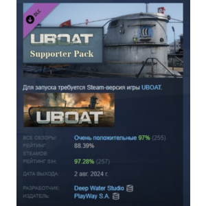 UBOAT - Supporter Pack DLC STEAM РОССИЯ