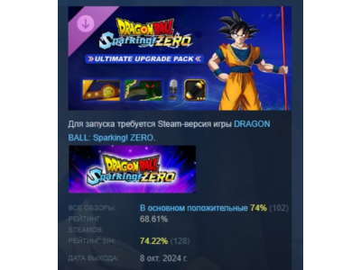 DRAGON BALL Sparking! ZERO Ultimate Upgrade Pack STEAM