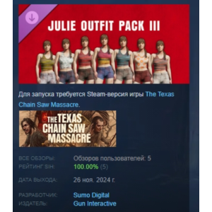 The Texas Chain Saw Massacre Julie Outfit Pack 3 STEAM