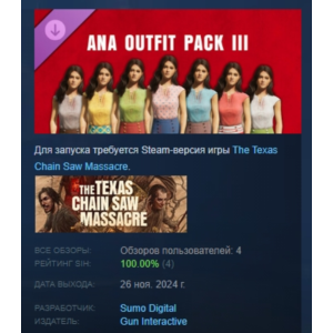 The Texas Chain Saw Massacre - Ana Outfit Pack 3 STEAM