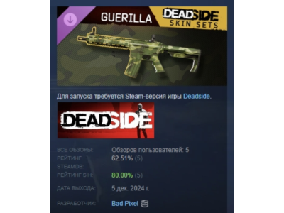 Deadside "Guerilla" Skin Set 💎 DLC STEAM RUSSIA
