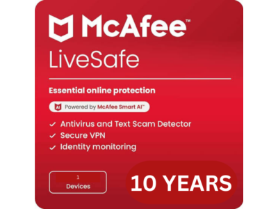 McAfee Livesafe 2025 Ключ на 10 лет