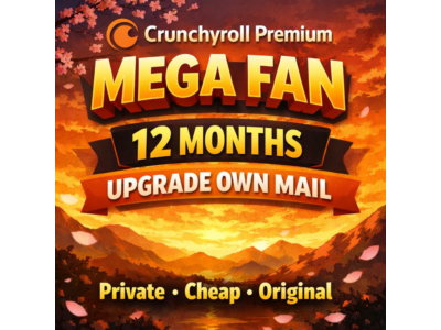 Crunchyroll Premium Mega Fan 12 месяцев - Обновление в вашем аккаунте - Глобальный