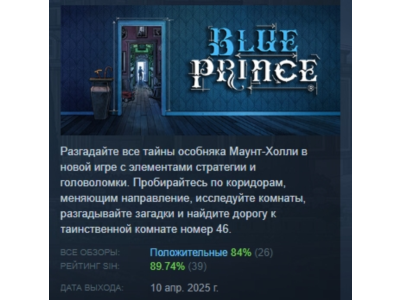 Blue Prince АВТОДОСТАВКА STEAM РОССИЯ
