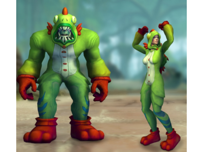WoW 💥 Green Snugglefin Murloc Romper 💥 Gift