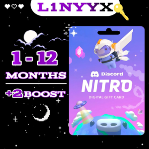 DISCORD NITRO 1-12 MONTHS  + 2 BOOST