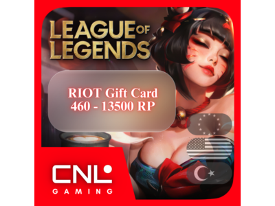 LOL Gift Card - EUN/EUW/US/TRY 460 - 13500 RP