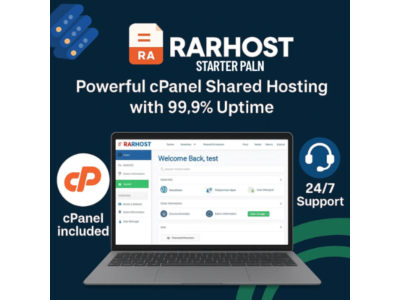 RARHost Starter - пожизненный хостинг на cPanel 10GB NV