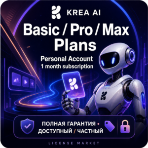 Krea AI Basic/Pro/Max Plan 1 Month & Credit Unit