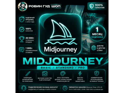 MIDJOURNEY /💡1 МЕСЯЦ💡BASIC/STANDARD/PRO 100% ГАРАНТИЯ