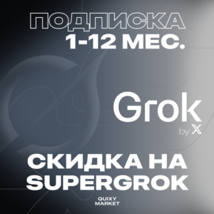 SUBSCRIPTION GROK.COM 4 xAI SUPERGROK/HEAVY 1-12M.
