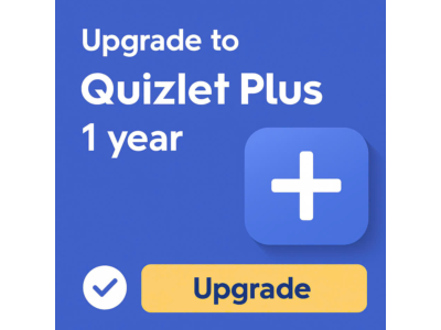 Quizlet Plus |  1/12 month subscription to your account