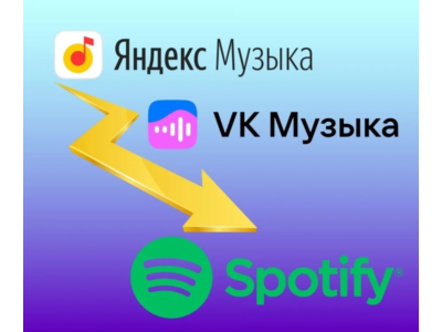 Перевод Плейлистов из VK и Яндекс.Музыка в Spotify