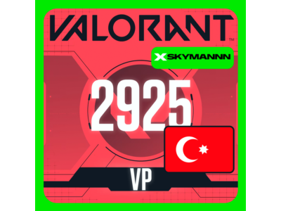 VALORANT 2925 VP ТУРЦИЯ КАРТА ПОПОЛНЕНИЯ | АВТО 24/7