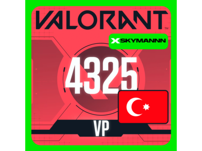 VALORANT 4325 VP ТУРЦИЯ КАРТА ПОПОЛНЕНИЯ