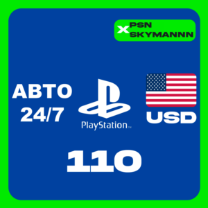 AUTO PlayStation PSN Top-Up Card $110 USD 24/7