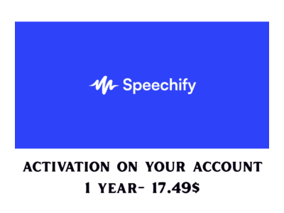 Speechify Premium - 1 Year - On Your Mail