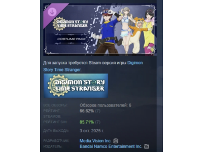 Digimon Story Time Stranger - Costume Pack STEAM RUSSIA