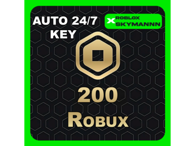 200 ROBUX ROBLOX GLOBAL AUTO TOP-UP CARD 24/7