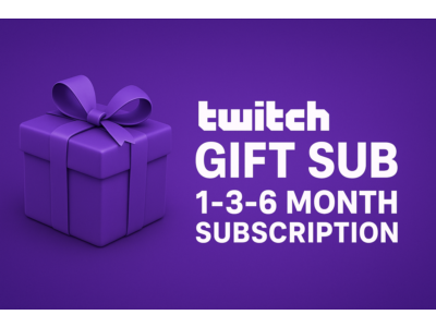 Подарочная подписка на Twitch | План на 1, 3 или 6 меся
