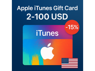🍏 Apple iTunes Gift Card 2-100 USD USA [-15% of value]