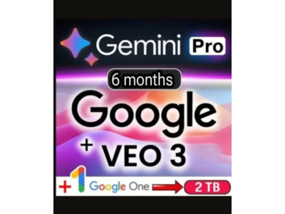Gemini AI Pro + Google One (2 ТБ) – 6 месяцев