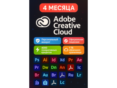 ADOBE CREATIVE CLOUD ВСЕ ПРИЛОЖЕНИЯ НА 4 МЕСЯЦА!!!
