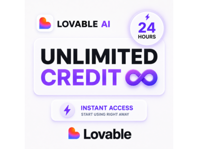 Lovable AI Unlimited Prompts License – 24-Hour Access