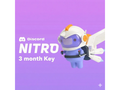 Пробная подписка на Discord Nitro на 3 месяца