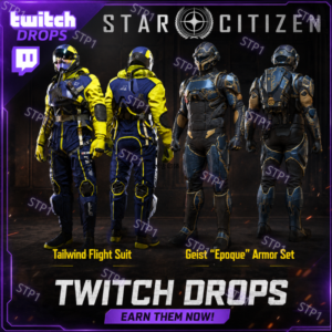 Комплект брони Star Citizen Geist “Epoque”, летный костюм Tailwind, Twitch Drop