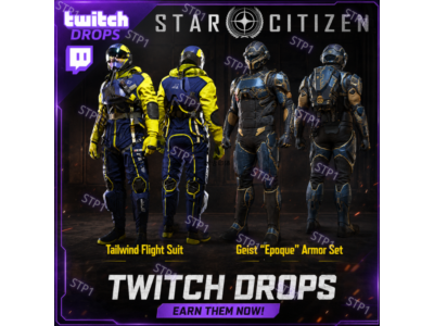 Комплект брони Star Citizen Geist “Epoque”, летный костюм Tailwind, Twitch Drop