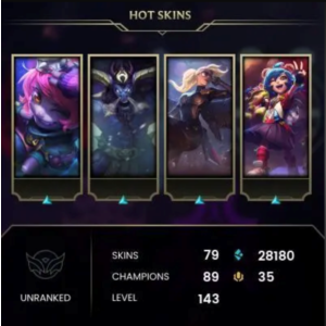 LEAGUE OF LEGENDS | 143 level | 79 skins | Full access