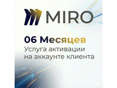 Miro Pro EDU | 6 месяцев — активация на вашем аккаунте