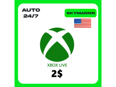 XBOX LIVE 2$ USD США КАРТА ПОПОЛНЕНИЯ АВТО 24/7