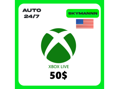 XBOX LIVE 50$ USD США КАРТА ПОПОЛНЕНИЯ АВТО 24/7