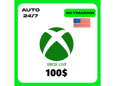 XBOX LIVE 100$ USD США КАРТА ПОПОЛНЕНИЯ АВТО 24/7