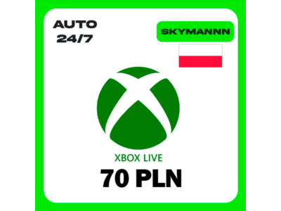 XBOX LIVE 70 PLN ПОЛЬША КАРТА ПОПОЛНЕНИЯ АВТО 24/7