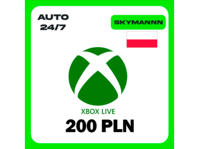 XBOX LIVE 200 PLN ПОЛЬША КАРТА ПОПОЛНЕНИЯ АВТО 24/7