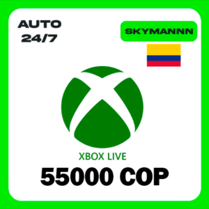 XBOX LIVE 55,000 COP COLUMBIA AUTO TOP-UP 24/7