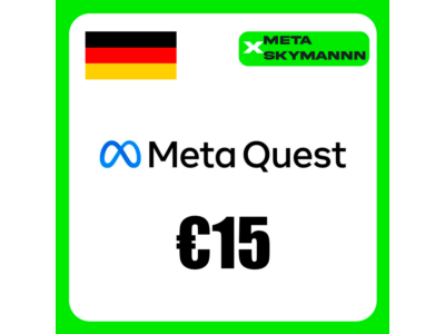 META QUEST 15€ EUR GERMANY TOP-UP CARD AUTO 24/7 OCULUS