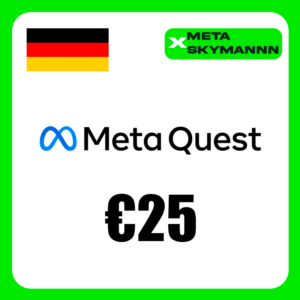 META QUEST 25€ EUR GERMANY TOP-UP CARD AUTO 24/7 OCULUS