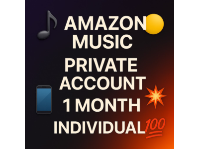 🎧AMZON MUSIC PRIVATE ACCOUNT 💥1MONTH🎯 INDIVIDUAL 💯
