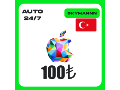 Apple iTunes 100 TL TURKEY GIFT CARD AUTO 24/7