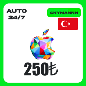 Apple iTunes 250 TL TURKEY GIFT CARD AUTO 24/7